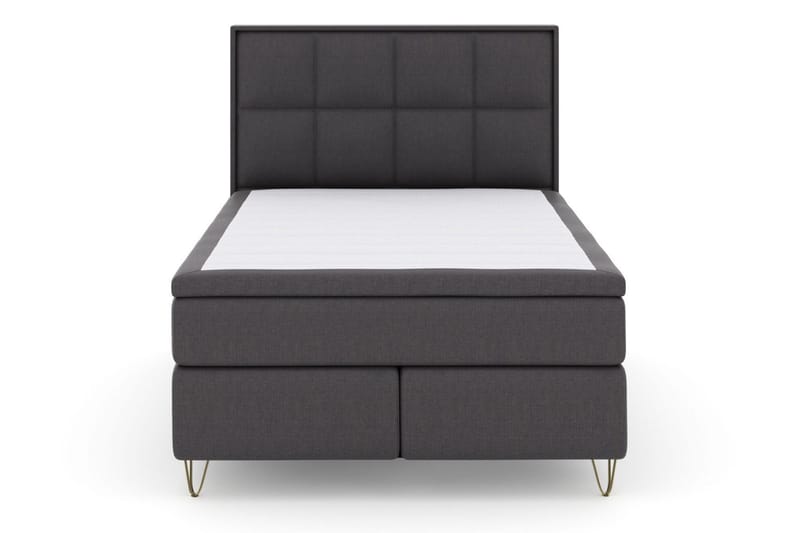 Select No 5 Komplett Sängpaket 140x200 Medium Latex - Mörkgrå/Metall V-form - Products - Möbler - Säng - Kontinentalsäng