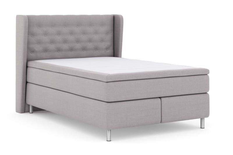 Select No 5 Komplett Sängpaket 140x200 Medium Watergel - Ljusgrå/Metall - Products - Möbler - Säng - Kontinentalsäng