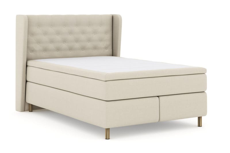Select No 5 Komplett Sängpaket 160x200 Fast Watergel - Beige/Koppar - Products - Möbler - Säng - Kontinentalsäng