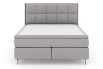 Select No 5 Komplett Sängpaket 160x200 Fast/Medium Watergel - Ljusgrå/Guld - Products - Möbler - Säng - Kontinentalsäng