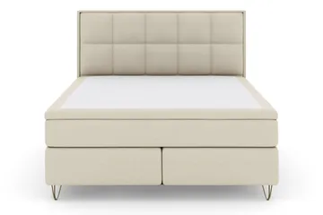 Select No 5 Komplett Sängpaket 180x200 Medium Watergel - Beige/Metall V-form - Products - Möbler - Säng - Kontinentalsäng