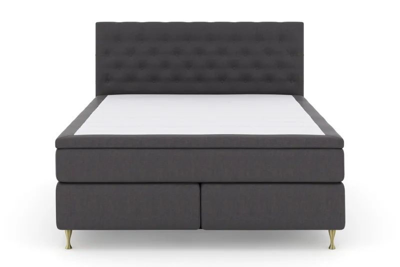 Select No 5 Komplett Sängpaket 210x210 Fast Latex - Mörkgrå/Guld - Products - Möbler - Säng - Kontinentalsäng