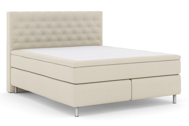 Select No 5 Komplett Sängpaket 210x210 Medium Latex - Beige/Metall - Products - Möbler - Säng - Kontinentalsäng