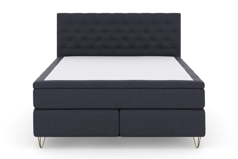 Select No 5 Komplett Sängpaket 210x210 Medium Latex - Blå/Metall V-form - Products - Möbler - Säng - Kontinentalsäng
