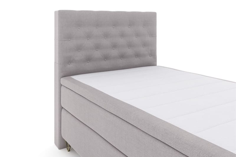 Select No 5 Kontinentalsäng 120x200 Fast Watergel - Ljusgrå/Metall V-Form - Products - Möbler - Säng - Enkelsäng