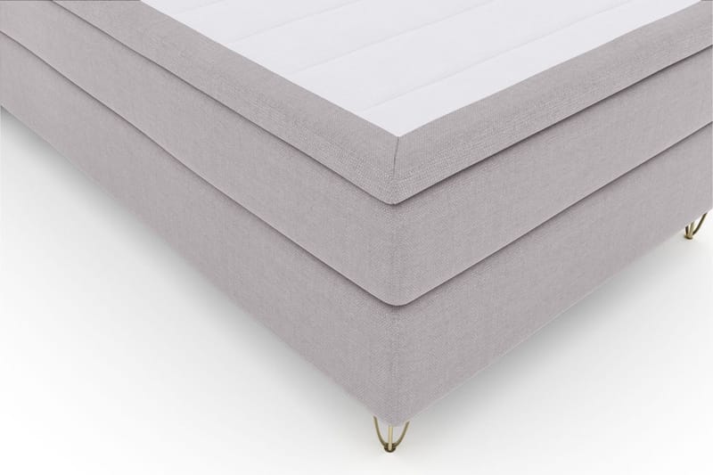 Select No 5 Kontinentalsäng 120x200 Medium Watergel - Ljusgrå/Metall V-Form - Products - Möbler - Säng - Enkelsäng