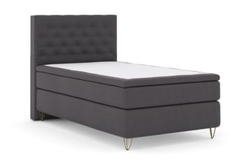 Select No 5 Kontinentalsäng 120x200 Medium Watergel - Mörkgrå/Metall V-Form - Products - Möbler - Säng - Enkelsäng