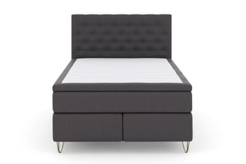 Select No 5 Kontinentalsäng 140x200 Fast Latex - Mörkgrå/Metall V-Form - Products - Möbler - Säng - Kontinentalsäng