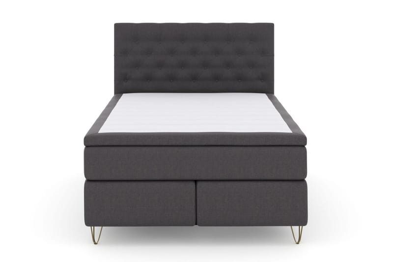 Select No 5 Kontinentalsäng 140x200 Fast Latex - Mörkgrå/Metall V-Form - Products - Möbler - Säng - Kontinentalsäng