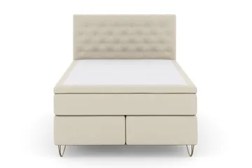 Select No 5 Kontinentalsäng 140x200 Fast Watergel - Beige/Metall V-Form - Products - Möbler - Säng - Kontinentalsäng