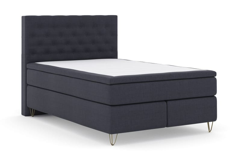 Select No 5 Kontinentalsäng 140x200 Fast Watergel - Blå/Metall V-Form - Products - Möbler - Säng - Kontinentalsäng