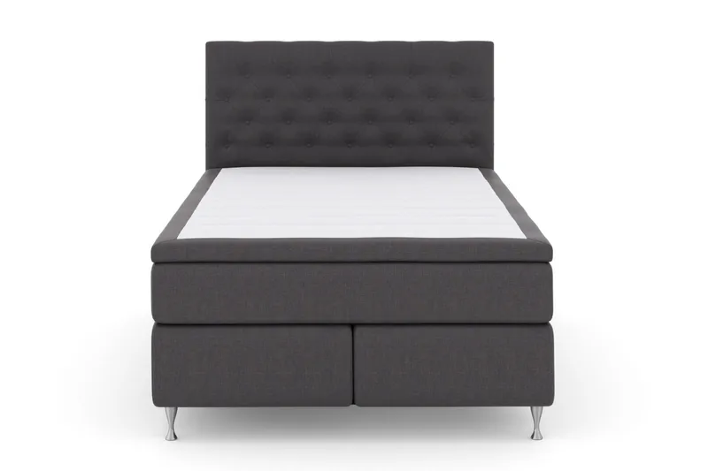 Select No 5 Kontinentalsäng 140x200 Fast Watergel - Mörkgrå/Silver - Products - Möbler - Säng - Kontinentalsäng