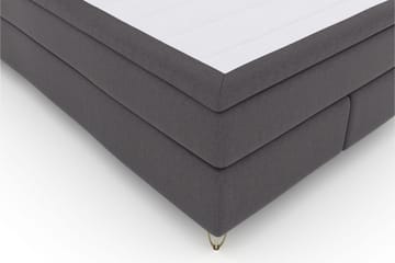 Select No 5 Kontinentalsäng 140x200 Fast/Medium Latex - Mörkgrå/Metall V-Form - Products - Möbler - Säng - Kontinentalsäng
