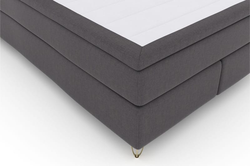 Select No 5 Kontinentalsäng 140x200 Fast/Medium Latex - Mörkgrå/Metall V-Form - Products - Möbler - Säng - Kontinentalsäng