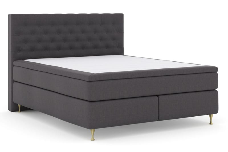 Select No 5 Kontinentalsäng 160x200 Fast Latex - Mörkgrå/Guld - Products - Möbler - Säng - Kontinentalsäng