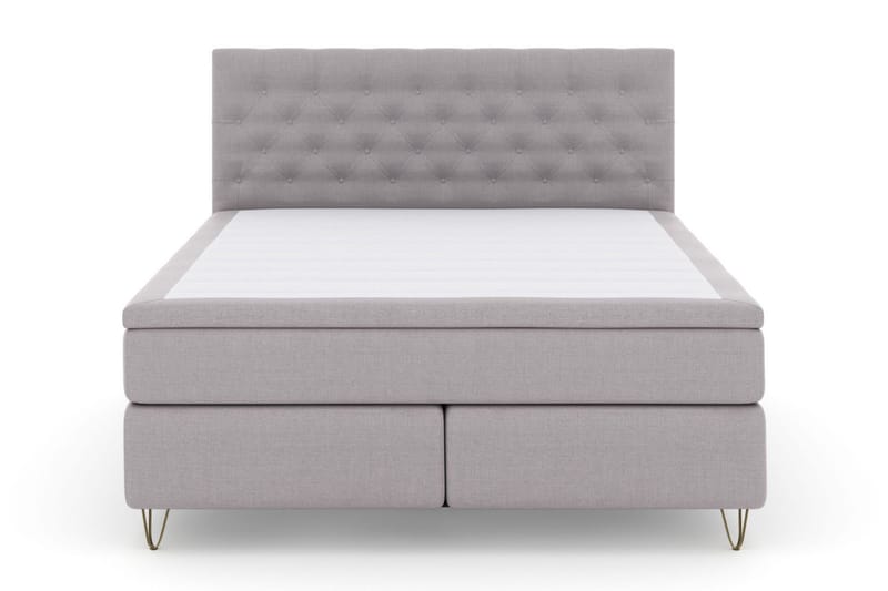 Select No 5 Kontinentalsäng 180x200 Fast Latex - Ljusgrå/Metall V-Form - Products - Möbler - Säng - Kontinentalsäng