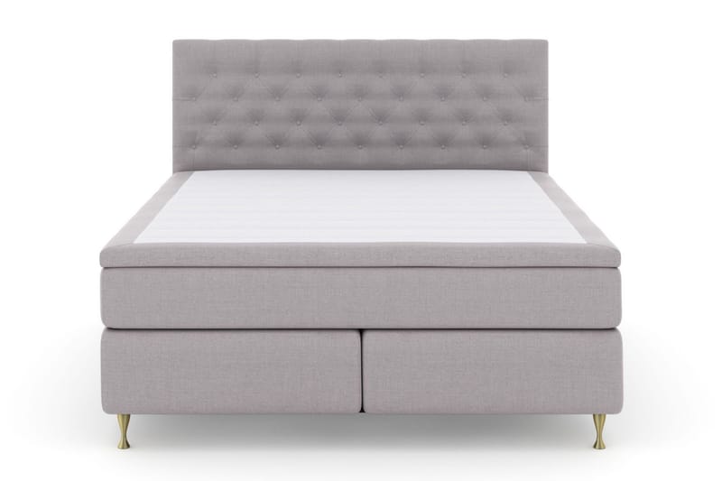 Select No 5 Kontinentalsäng 180x200 Fast/Medium Watergel - Ljusgrå/Guld - Products - Möbler - Säng - Kontinentalsäng