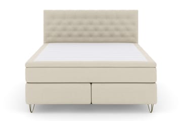 Select No 5 Kontinentalsäng 180x200 Medium Watergel - Beige/Metall V-Form - Products - Möbler - Säng - Kontinentalsäng