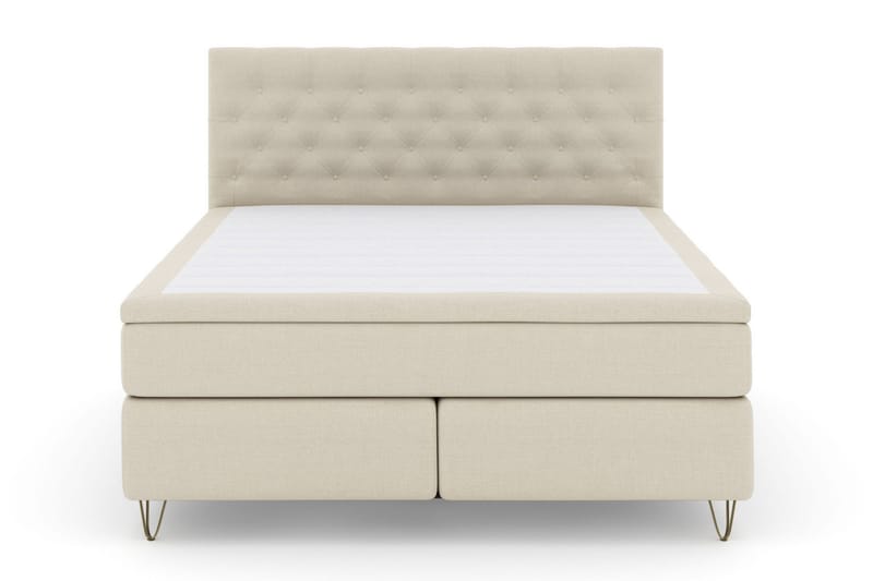 Select No 5 Kontinentalsäng 180x200 Medium Watergel - Beige/Metall V-Form - Products - Möbler - Säng - Kontinentalsäng