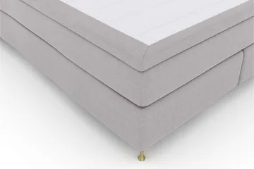 Select No 5 Kontinentalsäng 210x210 Fast/Medium Watergel - Ljusgrå/Guld - Products - Möbler - Säng - Kontinentalsäng