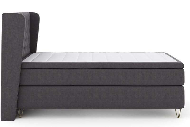 Select No 6 Komplett Sängpaket 120x200 Fast Memory/Pocket - Mörkgrå/Metall V-form - Products - Möbler - Säng - Enkelsäng