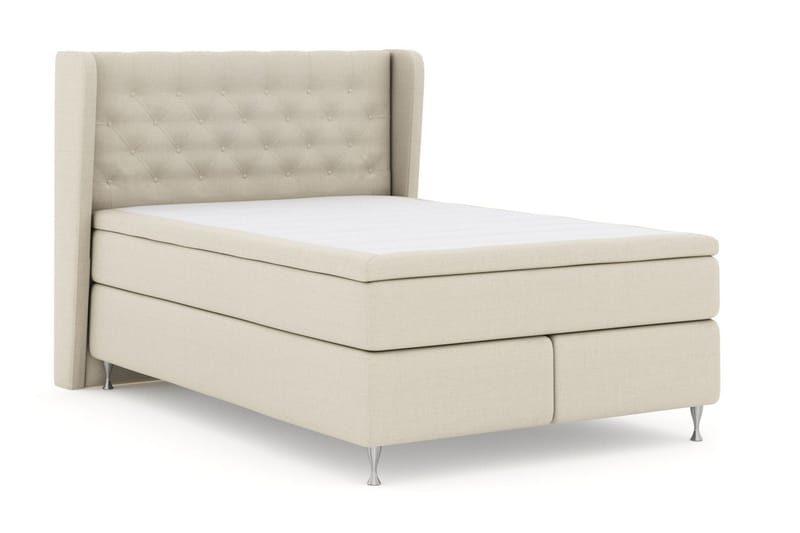 Select No 6 Komplett Sängpaket 140x200 Medium Latex/Memory - Beige/Silver - Products - Möbler - Säng - Kontinentalsäng