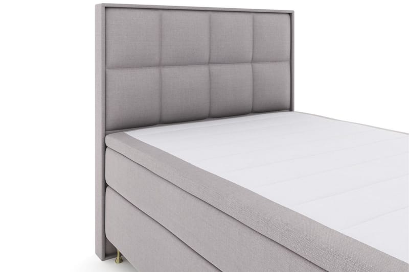 Select No 6 Komplett Sängpaket 140x200 Medium Latex/Memory - Ljusgrå/Guld - Products - Möbler - Säng - Kontinentalsäng