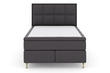 Select No 6 Komplett Sängpaket 140x200 Medium Latex/Memory - Mörkgrå/Guld - Products - Möbler - Säng - Kontinentalsäng