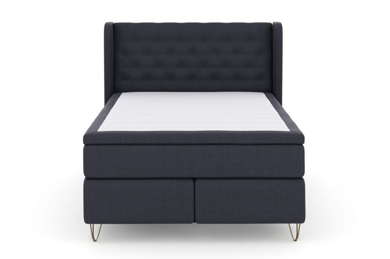 Select No 6 Komplett Sängpaket 140x200 Medium Memory/Pocket - Blå/Metall V-form - Products - Möbler - Säng - Kontinentalsäng