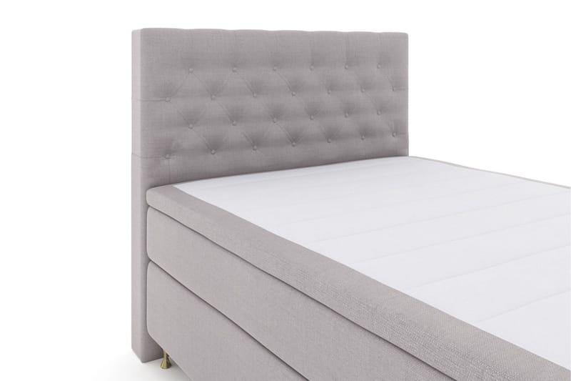 Select No 6 Kontinentalsäng 140x200 Fast Memory/Pocket - Ljusgrå/Guld - Products - Möbler - Säng - Kontinentalsäng