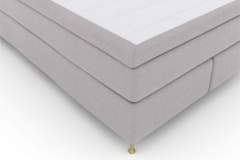 Select No 6 Kontinentalsäng 140x200 Fast Memory/Pocket - Ljusgrå/Guld - Products - Möbler - Säng - Kontinentalsäng