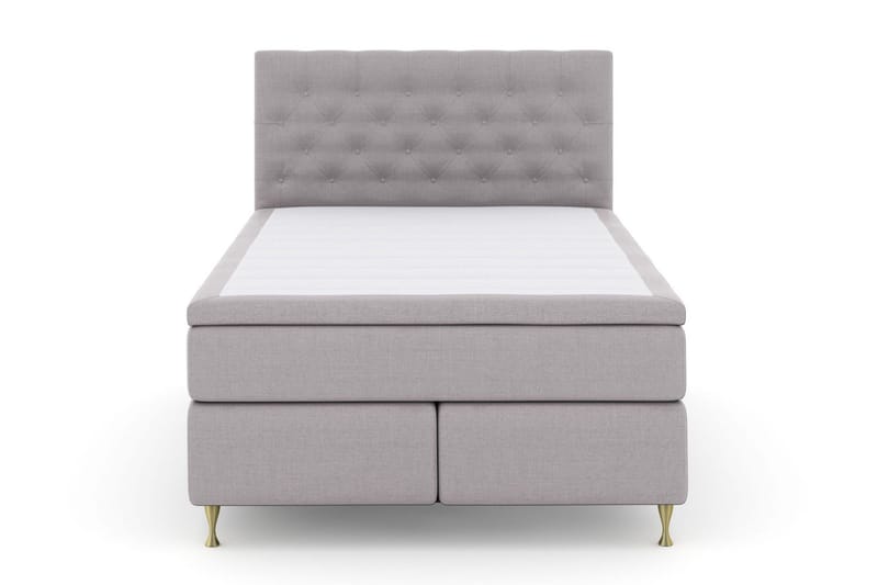Select No 6 Kontinentalsäng 140x200 Fast Memory/Pocket - Ljusgrå/Guld - Products - Möbler - Säng - Kontinentalsäng