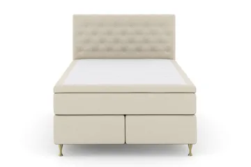 Select No 6 Kontinentalsäng 140x200 Medium Memory/Pocket - Beige/Guld - Products - Möbler - Säng - Kontinentalsäng