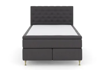 Select No 6 Kontinentalsäng 140x200 Medium Memory/Pocket - Mörkgrå/Guld - Products - Möbler - Säng - Kontinentalsäng