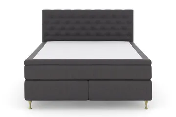 Select No 6 Kontinentalsäng 180x200 Fast/Medium Watergel - Mörkgrå/Guld - Products - Möbler - Säng - Kontinentalsäng