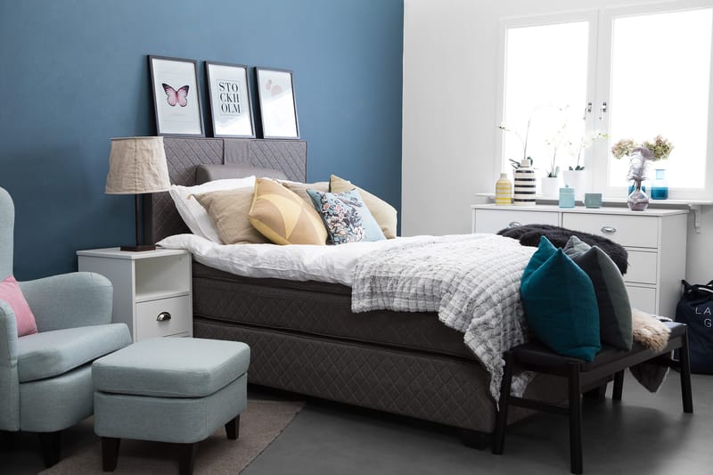 Sundborn Kontinentalsäng 120x200 Valbar - Grå - Products - Möbler - Säng - Enkelsäng
