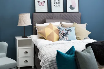 Sundborn Kontinentalsäng 140x200 cm - Grå - Products - Möbler - Säng - Kontinentalsäng