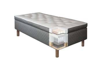 Sundborn Ramsäng 90x200 Medelfast Latex - Grå - Products - Möbler - Säng - Enkelsäng