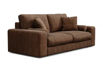 Arken Lyx 3-sits Djup Soffa i Manchester - Mörkbrun - Products - Möbler - Soffa - 3 sits soffa