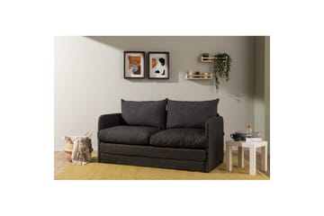 2-sits bäddsoffa Rubby (148 x 70 x 66 cm) Mörkgrå - Mörkgrå - Products - Möbler - Soffa - Bäddsoffa - 2 sits bäddsoffa