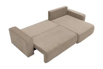 Barile Bäddsoffa med Divan 3-sits i Plysch - Brun - Products - Möbler - Soffa - Bäddsoffa - Bäddsoffa divan