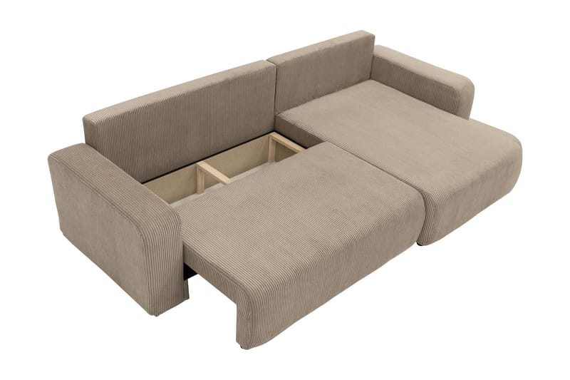Barile Bäddsoffa med Divan 3-sits i Plysch - Brun - Products - Möbler - Soffa - Bäddsoffa - Bäddsoffa divan