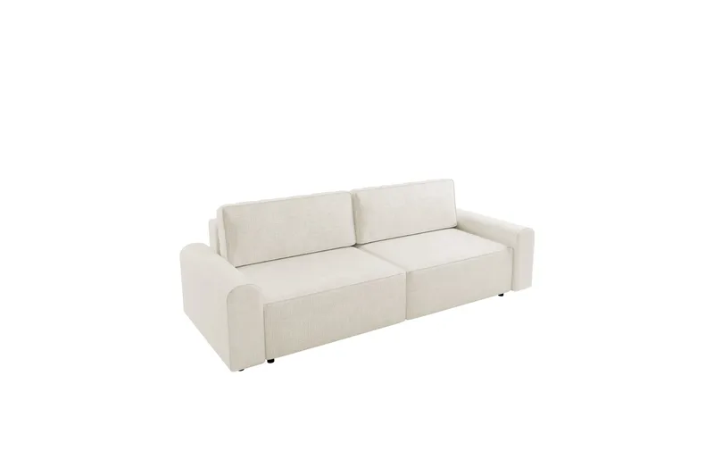 Bella Bäddsoffa 3-sits i Plysch - Beige - Products - Möbler - Soffa - Bäddsoffa - 3 sits bäddsoffa