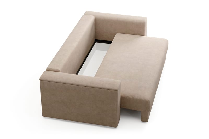 Bergen Extra djup 3-sits Bäddsoffa med Bäddmadrass i Latex och Tvättbar klädsel - Beige Tyg - Products - Möbler - Soffa - Bäddsoffa - 3 sits bäddsoffa