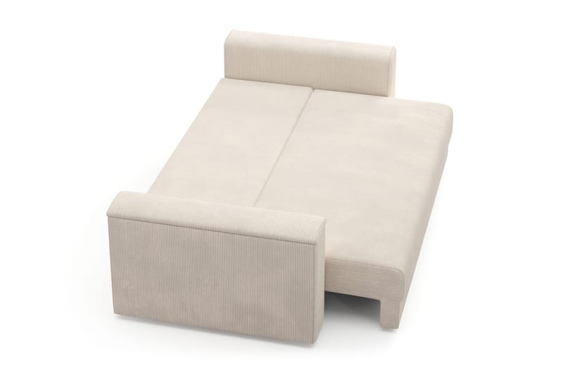 Bergen Extra djup 3-sits Bäddsoffa med Bäddmadrass i Memoryskum och Tvättbar klädsel - Beige - Products - Möbler - Soffa - Bäddsoffa - 3 sits bäddsoffa