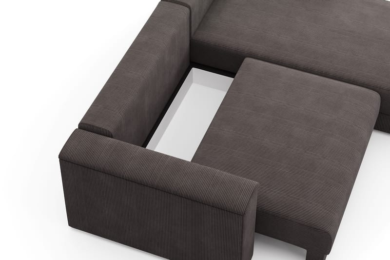 Bergen Extra djup 3-sits Bäddsoffa med Divan och Bäddmadrass i Polyesterskum och Tvättbar klädsel - Mörkgrå - Products - Möbler - Soffa - Bäddsoffa - Bäddsoffa divan