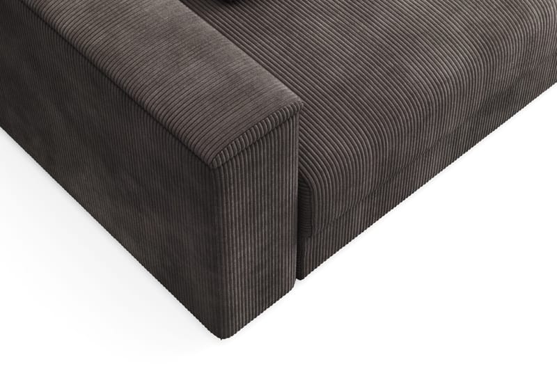 Bergen Extra djup 3-sits Bäddsoffa med Divan och Bäddmadrass i Polyesterskum och Tvättbar klädsel - Mörkgrå - Products - Möbler - Soffa - Bäddsoffa - Bäddsoffa divan