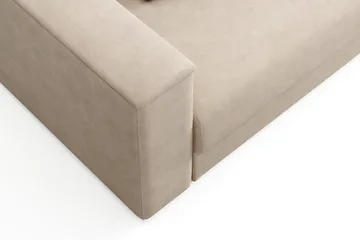 Bergen Extra djup 3-sits Bäddsoffa med Divan och Bäddmadrass i Polyesterskum och Tvättbar klädsel - Beige - Products - Möbler - Soffa - Bäddsoffa - Bäddsoffa divan