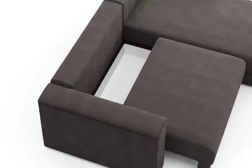 Bergen Extra Djup 3-sits Bäddsoffa med vändbar divan och förvaring i manchester - Taupe - Products - Möbler - Soffa - Bäddsoffa - Bäddsoffa divan