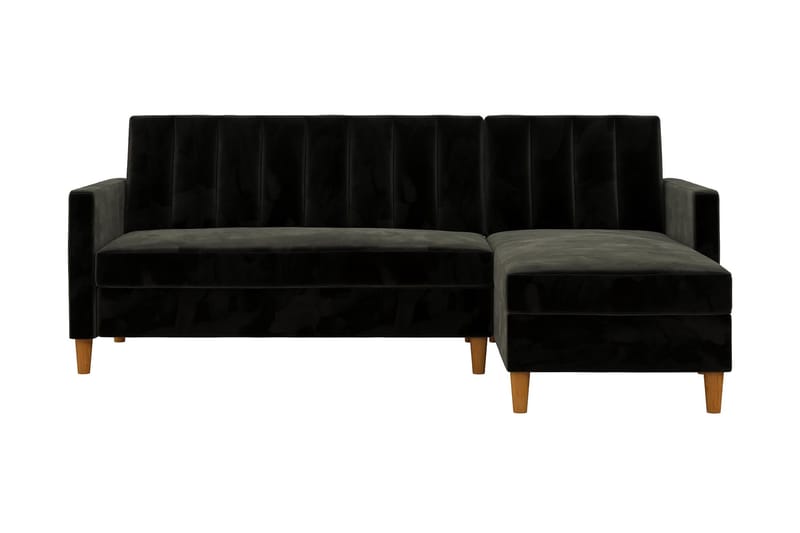 Celine 3-sits Divanbäddsoffa Sammet/Svart, Dorel Home